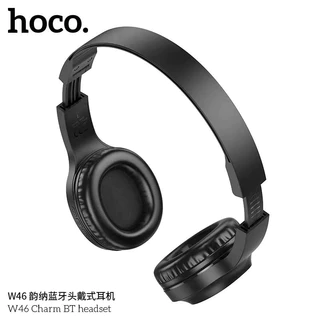 ✅ HOCO W46 หูฟังบลูทูธ BT 5.3 ดีไซน์เรียบหรู พับเก็บได้ แบตทน 20 ชม. รองรับ Aux 3.5mm เสียงดี HiFi Audio หูฟังเฮดโฟน hc3
