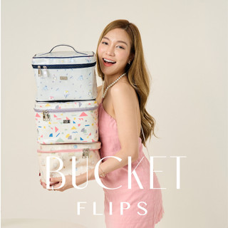 BUCKET FLIPS♡ Cosmetic Bag กระเป๋าใส่เครื่องสำอางค์ขนาดใหญ่