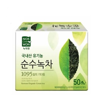 ชาเขียวแจ๊คสัน Nokchawon organic greentea 50ชิ้นชาเขียวออร์แกนิค 100%