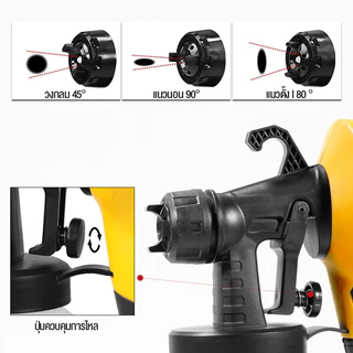 กาพ่นสีไฟฟ้า 500Wรุ่นงานหนัก เครื่องพ่นสีไฟฟ้า Paint Sprayer รุ่นงานหนัก ใช้ได้ทั้งสีน้ำ สีน้ำมัน 800ml