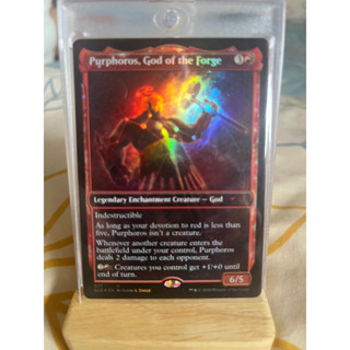 การ์ด MTG Purphoros, God of the Forge Foil Red Magic the gathering EDH รุ่นSecret Lair สภาพ Nm