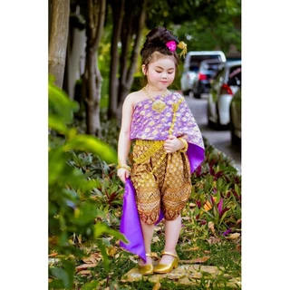 ชุดไทยสไบลูกไม้โจงพิมทอง 🎗️