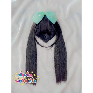 คาดหน้าม้า ตรง/ลอนยาว/เปีย/ลอนมาม่า/มัดลูกอม (โบคละสี)