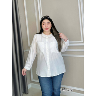 🔥Plussize🔥เสื้อคนอ้วน🔥 S รอบอก(bust) 48”สะโพก(hip) 52”     M รอบอก(bust) 52”สะโพก(hip) 56”