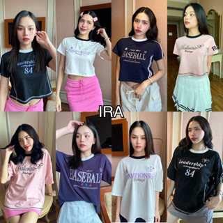 BY IRA ซื้อในไลฟ์ลด50% Sport Series T-shirt เสื้อครอปสีพื้นมินิมอล มินิใจ๊สุดน่ารัก