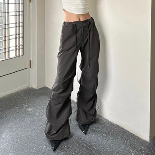 Gezile Cargo Pants กางเกง cargo รูดขา สีเทาเข้ม