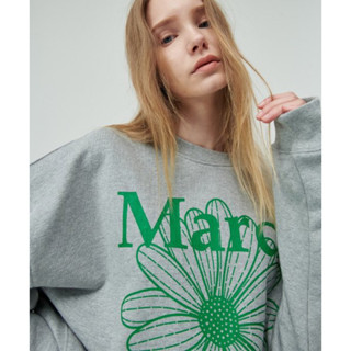 พร้อมส่ง 🇰🇷แท้ 💯% MARDI SWEATER SHIRT​​ อปก​ ครบ​  Free size MARDI MERCREDI SWEATSHIRT FLOWERMARDI_GREY GREEN