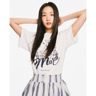 พร้อมส่ง 🇰🇷แท้ 💯% MARDI T-SHIRT​​ อปก​ ครบ​  Free size MARDI MERCREDI TSHIRT BON VOYAGE_IVORY NAVY