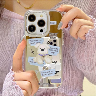 ❤️จัดส่งทันที❤️เคสไอโฟน11/12/13/14 Pro Max cute เคสน่ารัก cute puppy mirror Case For iPhone 11,12,13,14,12PM,13PM,14PM