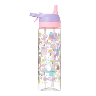 Smiggle Spritz Plastic Drink Bottle 700Ml ขวดน้ำสมิกเกอร์ลาย ม้า-ภูเขา แบบสเปรย์ กดเด้ง พร้อมส่งในไทย