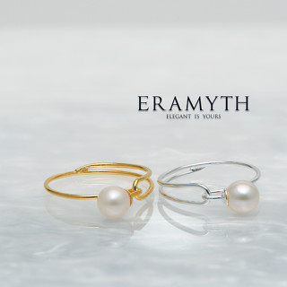 Eramyth jewelry : แหวน มุก ตัวเรือนเงินแท้ 92.5 วงเล็กๆ ขนาดมุก 4mm รหัส : SLR-0065 พร้อมส่งทุกไซส์