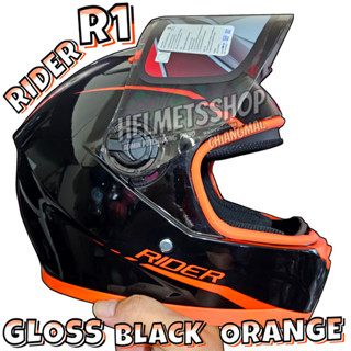 RIDER R1 GLOSS BLACK ORANGE