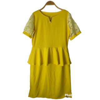 ชุดเดรสผ้าวูลเวฟ ฟรีไซส์ ใส่ได้ถึง XL
