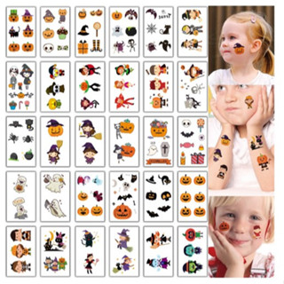 👻สติ๊กเกอร์ TatToo Halloween👻สติ๊กเกอร์การ์ตูนเด็กฮาโลวีน