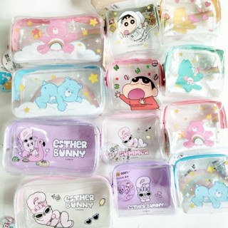 daisokorea - กระเป๋าใส ชินจัง care bears esther bunny กระเป๋าดินสอ กระเป๋าใส่เครื่องสำอางค์ pouch