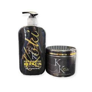 โกกิทรีทเม้นท์/แชมพูเคราติน Koki Hair Treatment ฟื้นฟูเส้นผม ลดผมขาดหลุดร่วง