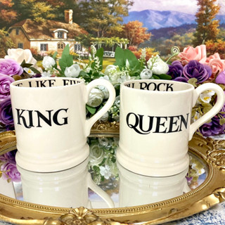 Emma Bridgewater Black Toast King &amp; Queen Mug Set ชุดแก้ว 2 ใบ มัก