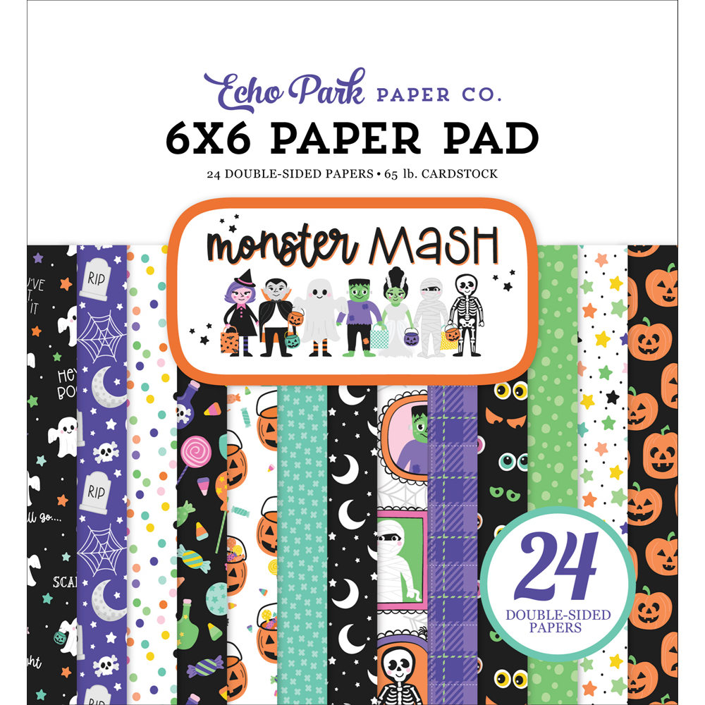 Monster Mash :   Echo Park Double-Sided Paper Pad 6"X6" กระดาษ ฮาโลวีน