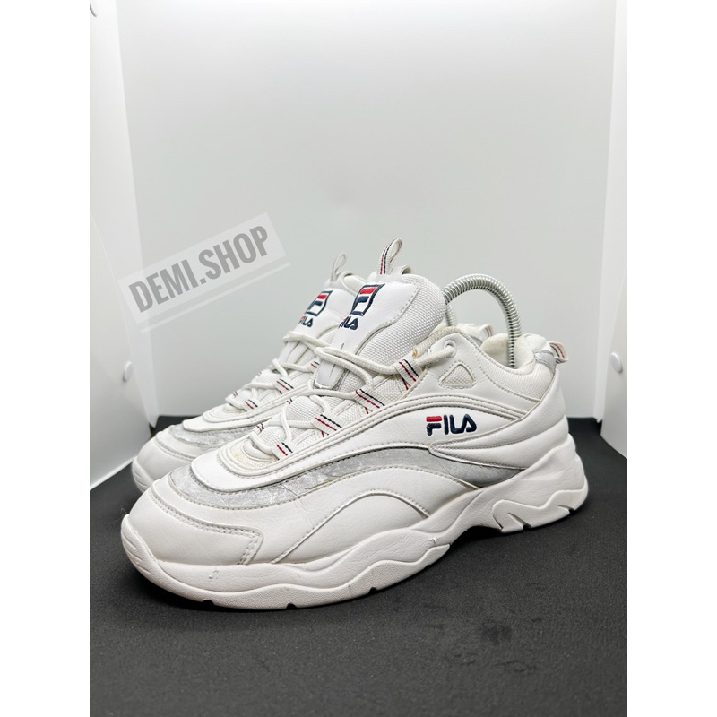 รองเท้าผู้หญิง FILA สีขาว ของแท้ Size 40 #มือสอง