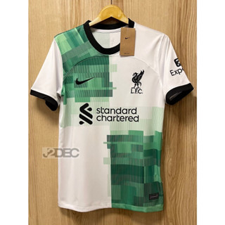 ใหม่มาก!!! เสื้อฟุตบอล *เกรดแฟนบอล* (ลิเวอร์พูล) Away Kits (สีเขียว) - 2023-2024