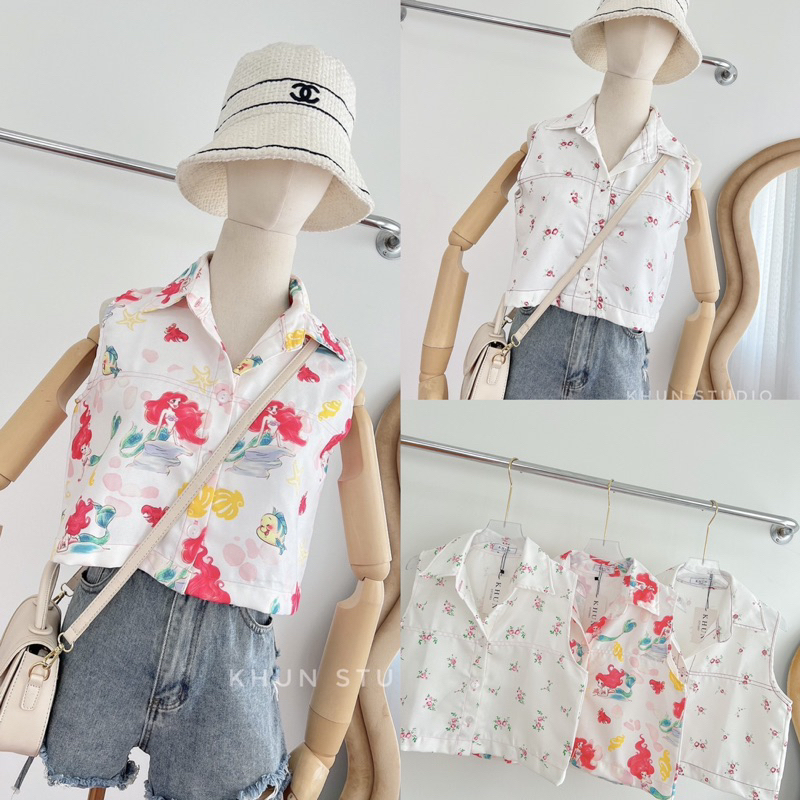 Polo Shirts 179 บาท khun studio เสื้อคอปกผ้าพิมพ์ลาย ผ้าดีมาก ️ Women Clothes
