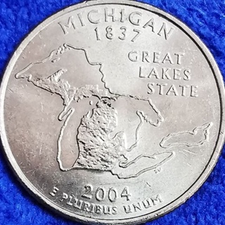 เหรียญ​สหรัฐอเมริกา​ USA, 1​ Quarter, Michigan, ชุด​State Quarter,​ #​2714T, ใช้แล้ว