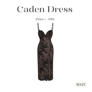 SE123 l CADEN DRESS เดรสสายเดี่ยวดีเทลผ่าข้าง ผ้านุ่ม มีซับใน