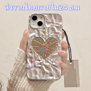 🖤ส่งจากไทยใน24ชม.🖤เคสไอโฟน 14 13 12 11 Pro Max เคส iPhone 11 รูปหัวใจ กระจกเงา ดอกไม้ไฟ พกง่ายๆ การป้องกันการตก Case