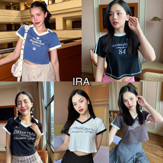 BY IRA พร้อมส่ง sᴘᴏʀᴛʏ ᴘᴏʟᴏ ᴄᴏʟʟᴇᴄᴛɪᴏɴ shirt ครอปคอวีดีเทลคอปก เข้ารูป ยืดได้เยอะ