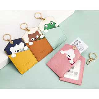 🌈💦 Card Holder 07 กระเป๋าใส่บัตร พวงกุญแจใส่บัตรได้ 3 ช่อง มี 9 ลาย น่ารักมากๆจ้า