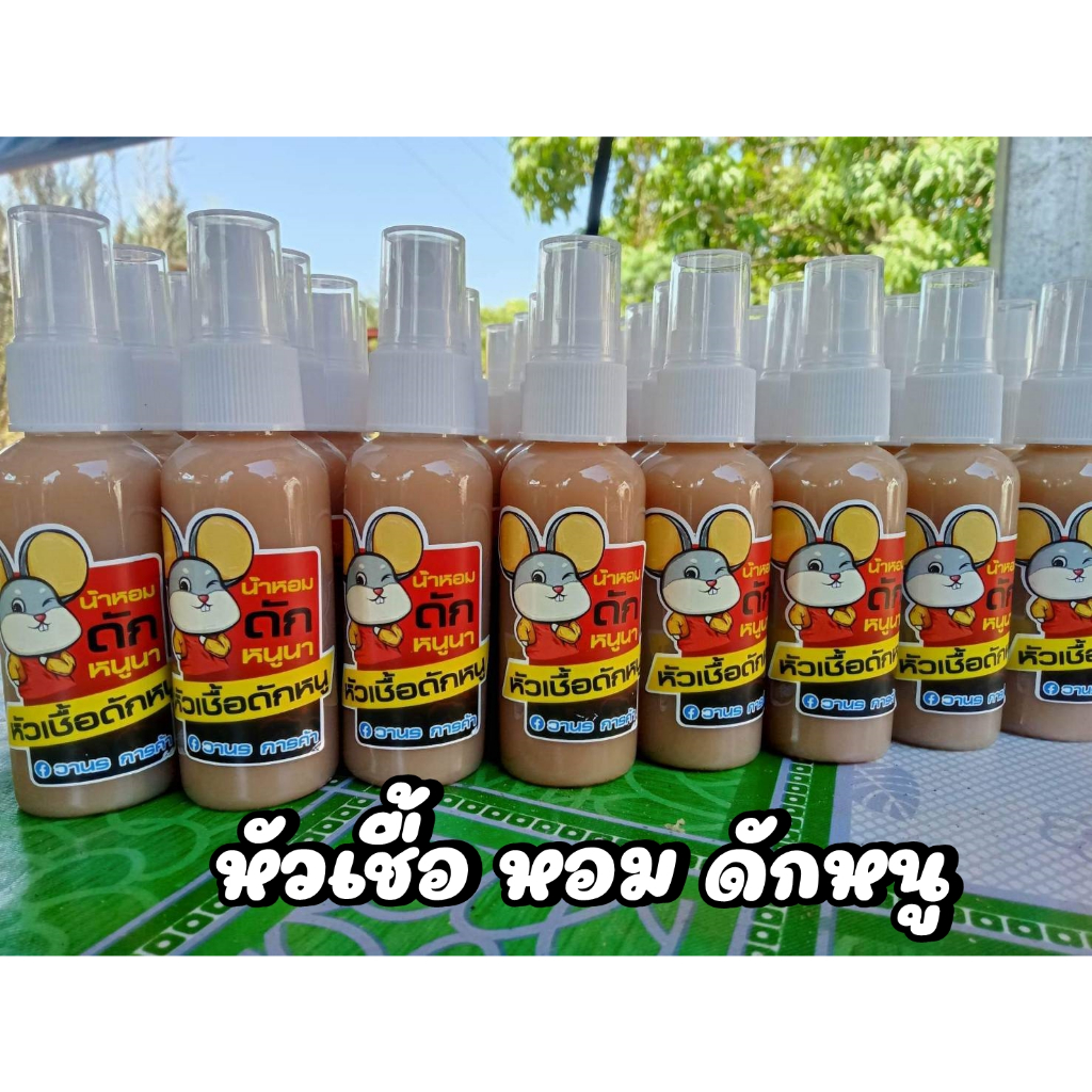 น้ำหอมดักหนู หัวเชื้อดักหนู เข้มข้น ขนาด 50ml. ช่วยให้เหยื่อมีกลิ่นหอม ที่หนูชอบ มีตัว เห็นผล 100%