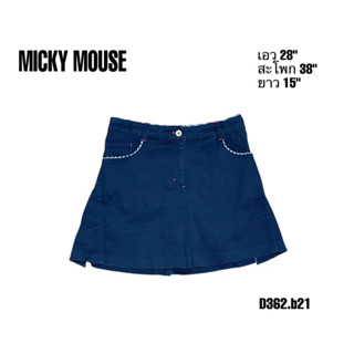 MICKEY MOUSE Skirts กระโปรงสั้นมิกกี้เมาส์สีดำ เอว 28” สะโพก 38” D362.b21