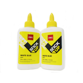 Deli White Glue กาวลาเท็กซ์ มีหัวพลาสติก กาว 120ml