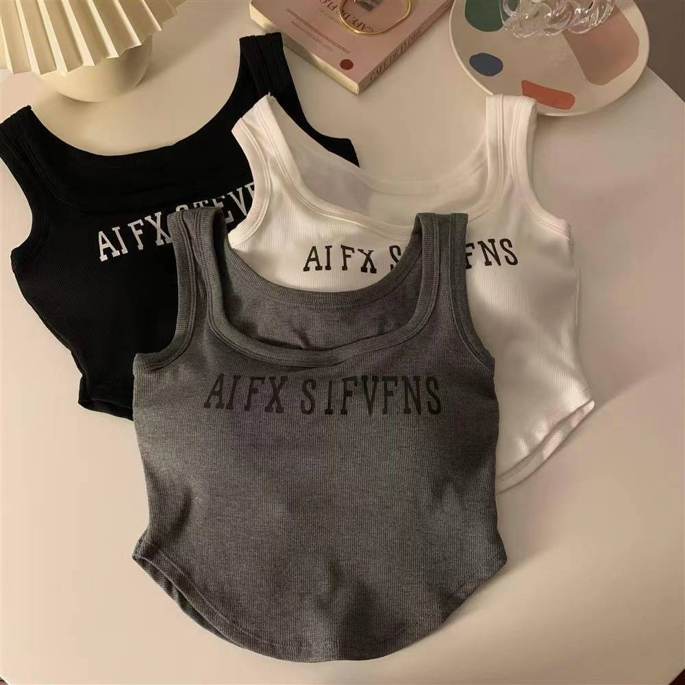 ส่งจากไทย 𝙎𝙩𝙪𝙙𝙞𝙤𝘽𝙧𝙖 bra-199 เสื้อกล้ามสายเดี่ยว แนว y2k รูปที่ 3