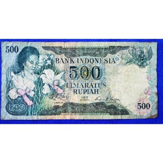 แบงก์​เก่า อิน​โด​นีเซีย​ Indonesia, 500 Rupiah, (รุ่น​Rachmi Hatta), B1044L, ใช้แล้ว