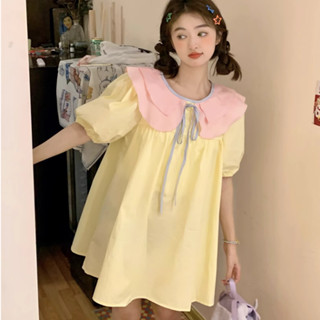 CHAWY Pastel cute minindress C4155 🌷👨🏼‍🌾 ชุดเดรสสั้น มินิเดรสสั้น