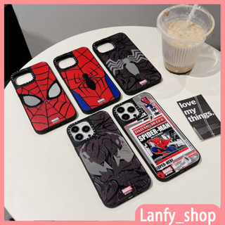 💖จัดส่ง24ชม💖iPhone 14 13 12 11 Pro Max เคส for เคสไอโฟน11 บางเบาพกพาง่าย แฟชั่น Marvel Spider Man batman กระจกเงา Case