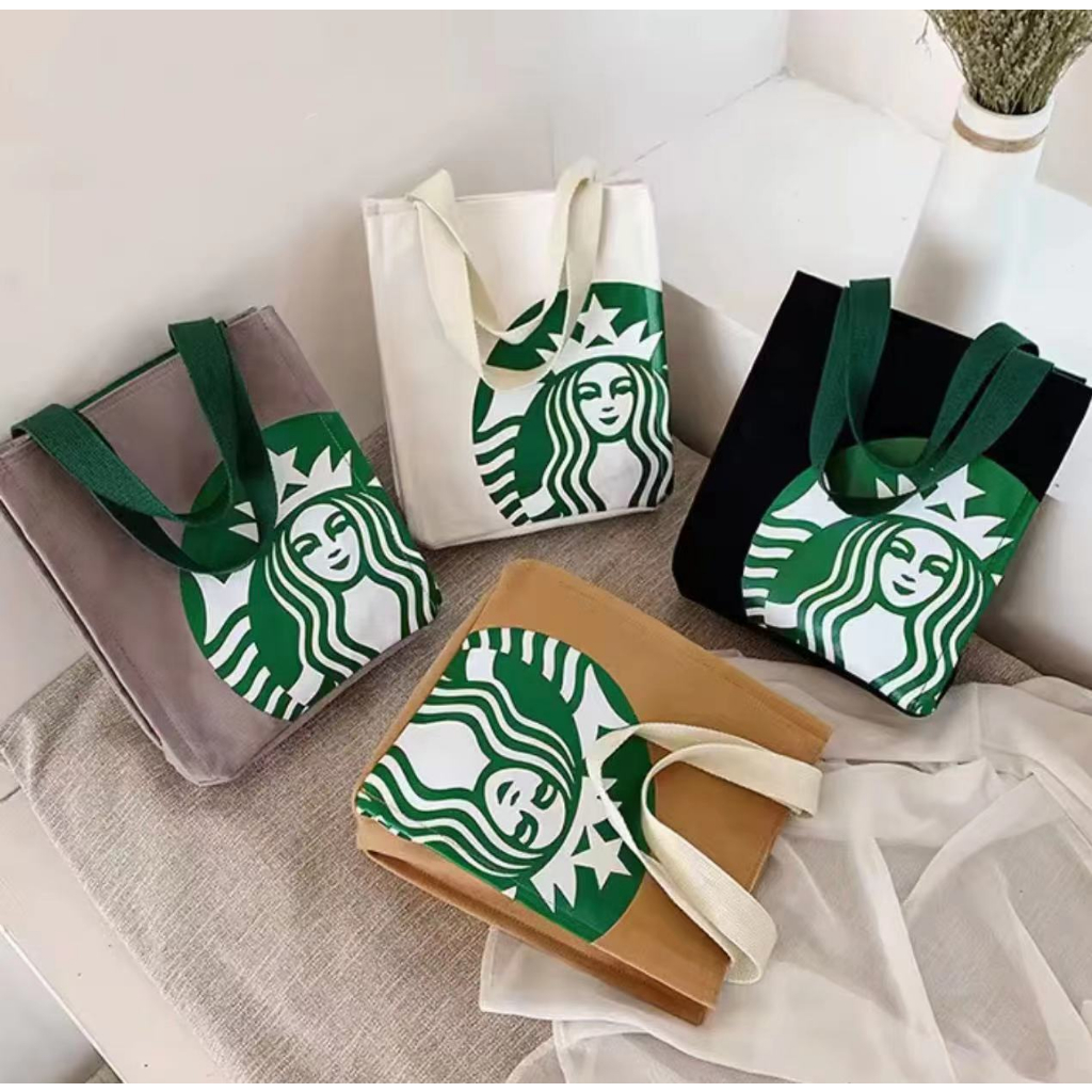 Starbucks กระเป๋าสำนักงาน กระเป๋าถือนักเรียน