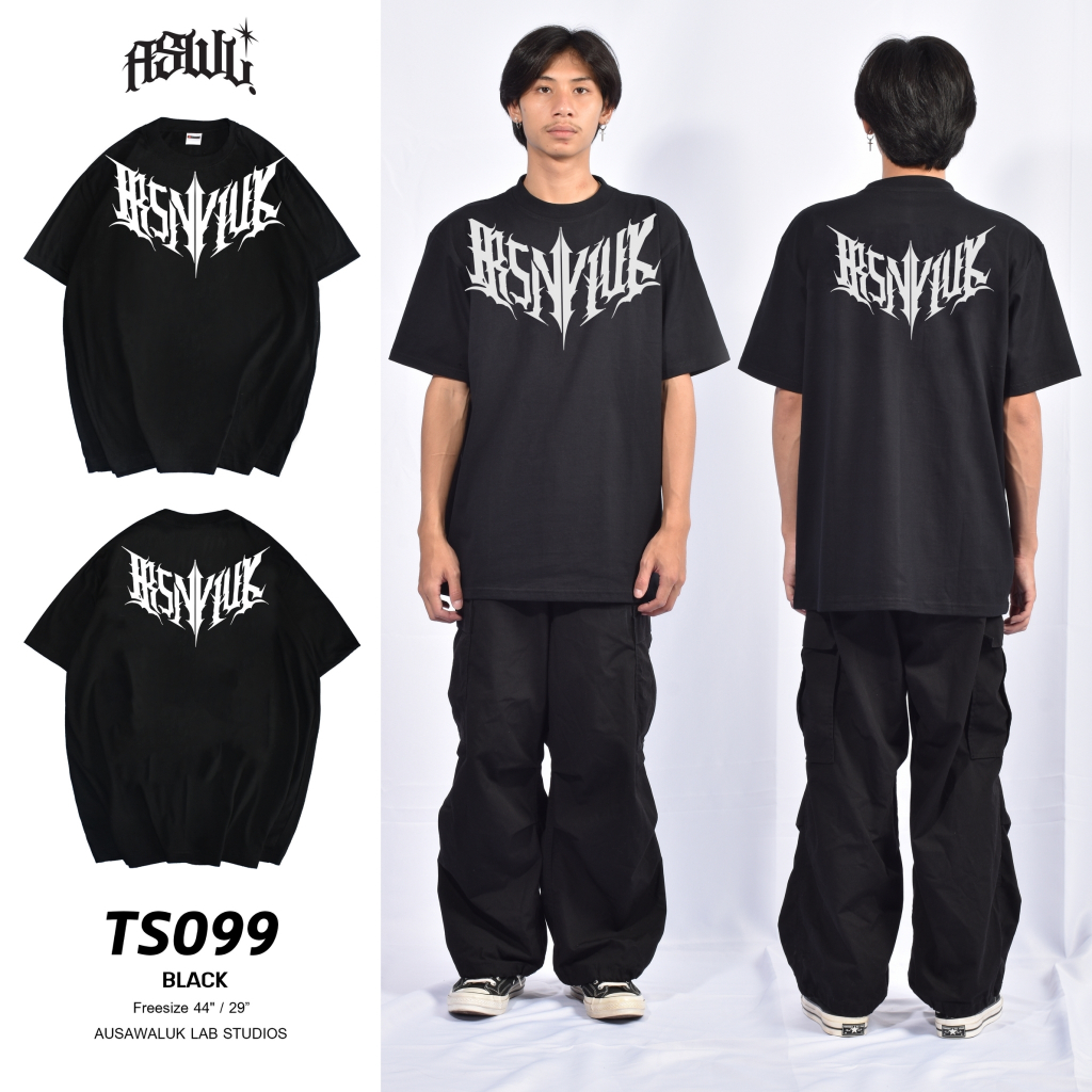 เสื้อยืดสกรีนแขนสั้น Oversize ลายสตรีท AUSAWALUK✨🔥 เสื้อผู้ชาย/ผู้หญิง