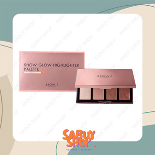 (1ตลับ) Browit Show Glow Highlighter Palette บราวอิท โชว์โกลว์ ไฮไลท์เตอร์ พาเลท