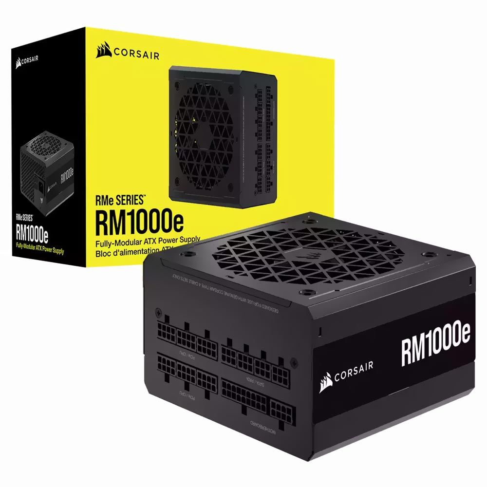 POWER SUPPLY (อุปกรณ์จ่ายไฟ) CORSAIR RM1000E - 1000W 80 PLUS GOLD (CP-9020264-NA)