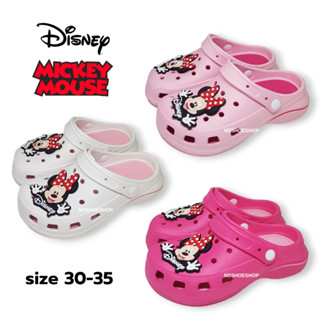 ลิขสิทธิ์แท้ รองเท้าแตะเด็กผู้หญิง MICKYMOUSE มิกกี้เมาส์ ไฟล่อน รุ่น MN1110 ไซส์ 30-35