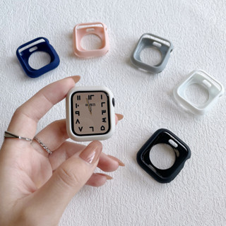 พร้อมส่ง 41mm 45mm iwatch เคสสีTPUสำหรับแอปเปิ้ลวอช เคสซิลิโคนนาฬิกา case smart watch 8 7 เคสกันรอย 40/44/38/42