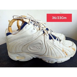 Reebok Size 36 ยาว 23 Cm  รองเท้ามือสอง  ผู้หญิง เท้าเล็ก  หนัง แฟชั่น ลำลอง ทำงาน