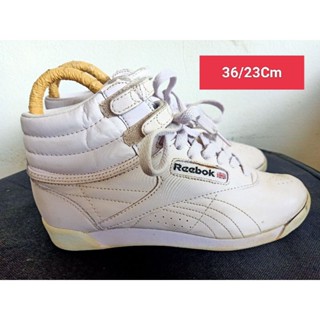 Reebok Size 36 ยาว 23 Cm  รองเท้ามือสอง  ผู้หญิง เท้าเล็ก  หนัง แฟชั่น ลำลอง ทำงาน