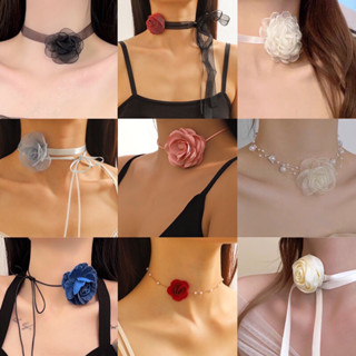 สร้อยคอดอกไม้ Choker ผูกคอ/แขน/เอวได้ เหมาะกับแฟชั่นเวียดนามช่วงนี้มากๆแถมแมชกับลุคเท่ๆหรือลูกคุณหนูก็ได้ พร้อมส่งจากไทย