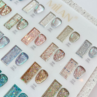 สีกลิตเตอร์ 25สี Milan Glitter สีเจล เล็บเจล