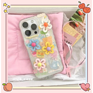 🐱‍🐉จัดส่งภายใน 24 ชม🌹 เคสไอโฟน 11 12 13 14 Pro Max การ์ตูน ดอกไม้ สาวน่ารักหัวใจ แฟชั่น Case for iPhone ผลิตภัณฑ์ร้อน