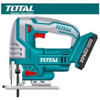 Total เลื่อยจิ๊กซอ แบตเตอรี่ ไร้สาย 20 V  TJSLI6508 แบบมีแบต/ไม่มีแบต ( 20V Li-ion Jig Saw ) เลื่อยฉลุไฟฟ้า เลื่อย