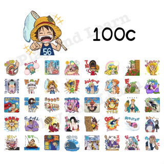 New! วันพีช One Piece Sticker Line, Theme ,Emoji Line ลูฟี่ โซโล นามิ สติ๊กเกอร์ ธีม อิโมจิ ไลน์